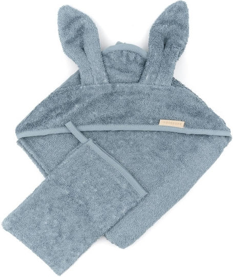 Bamboom Hooded Baby Bath Towel Blue