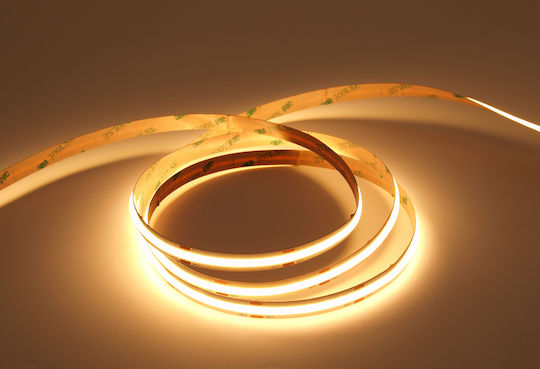 LED Strip 24V Warm White Light 5m Type COB with Power Supply