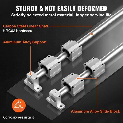 Vevor Line Guide Set Sfc16 1000mm 2 Guides 1000mm 4 Blocks Sc16 4 Supports Kit Cnc Diy Projects Zxh16mm1000mmwxunv0