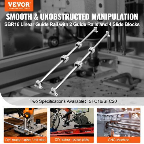 Vevor Line Guide Set Sfc16 1000mm 2 Guides 1000mm 4 Blocks Sc16 4 Supports Kit Cnc Diy Projects Zxh16mm1000mmwxunv0