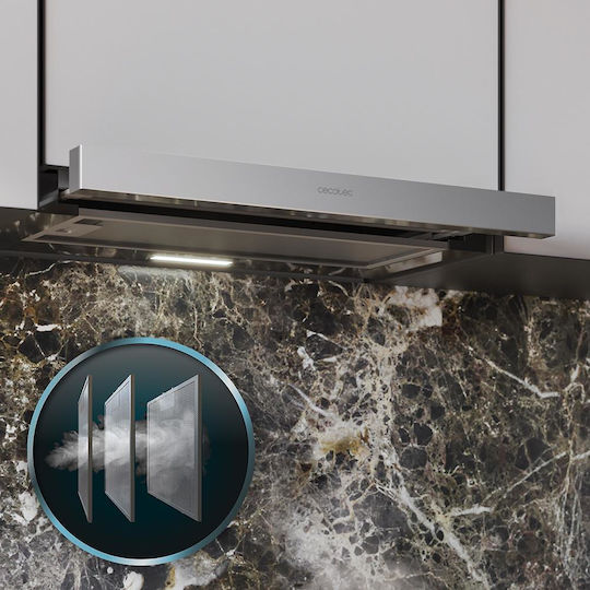 Cecotec Bolero Flux TLM 606500 Συρόμενος Απορροφητήρας 60cm Inox