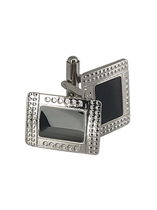 Jacques Hermes Metallic Cufflinks Black