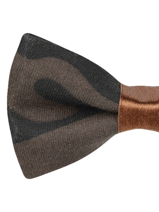 Brown Satin Bow Tie 0501009 Brown Black Brown