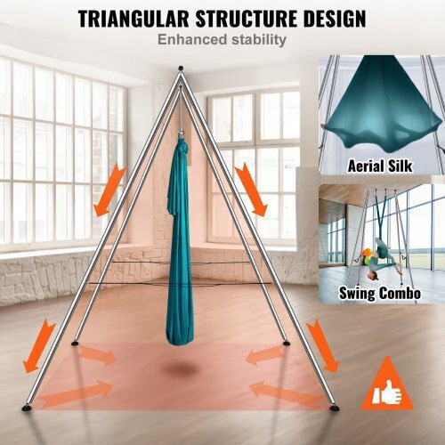 Vevor Aerial Yoga Frame & Hammock 2.95m Height Maximum Load 250kg Green Kjdc293m6mdc3zfudv0
