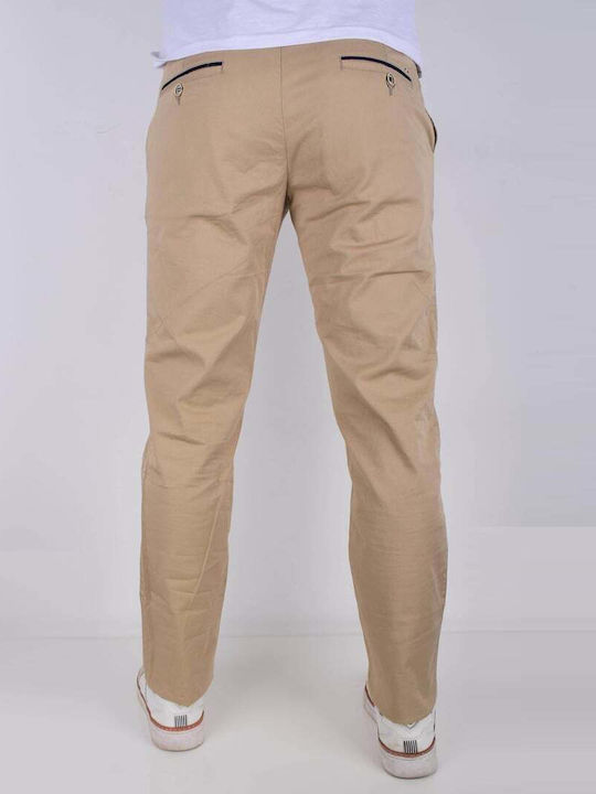 Pantaloni Chino cu Croială Normală Beige