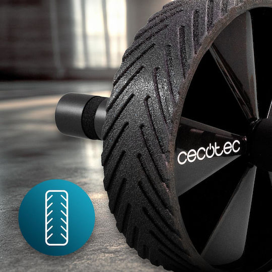 Cecotec Коремно колело Drumfit Ab Wheel с гумено покритие, неплъзгащи се дръжки + EVA постелка Cec-07124
