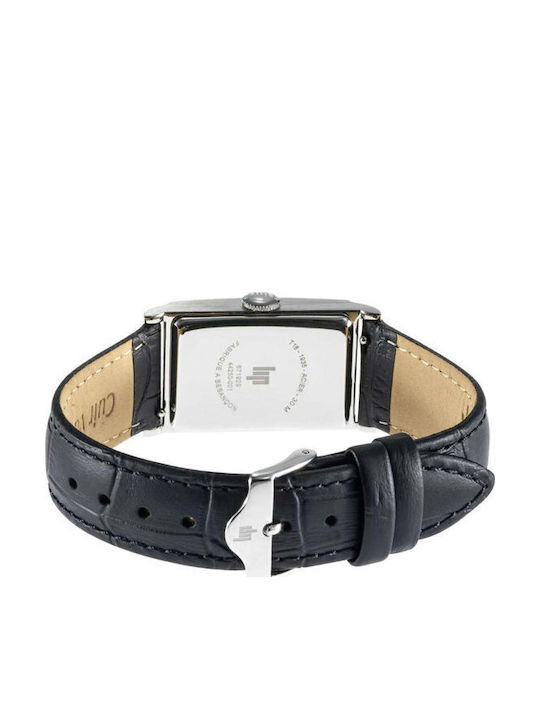 Lip Watches Γυναικείο Ρολόι Μπαταρίας με Μαύρο Δερμάτινο Λουράκι