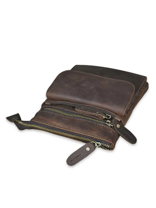 Leder Herrentasche Schulter / Crossbody Braun