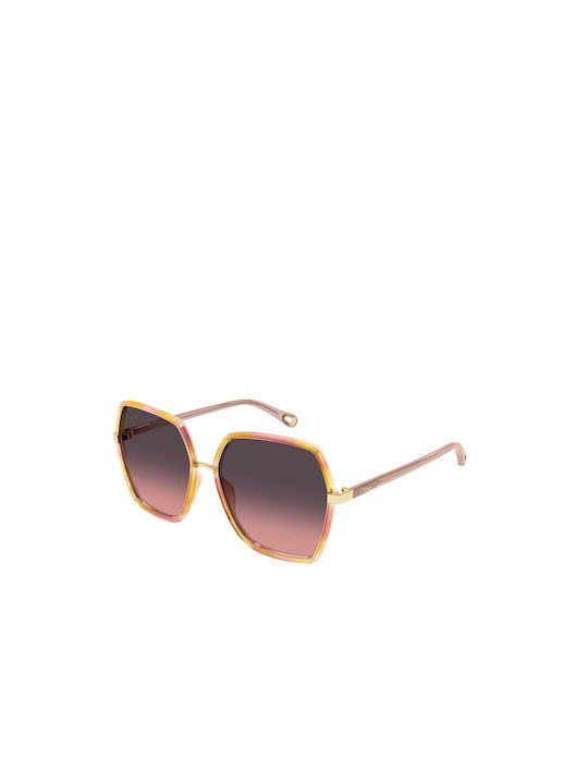 Chloe Women's Sunglasses with Multicolour Frame and Pink Gradient Lens CH0262S-003