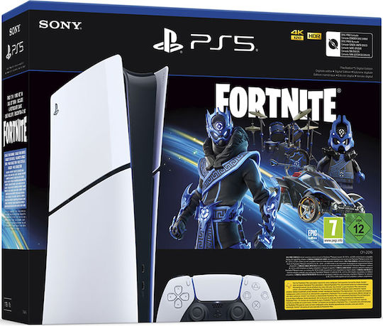 Sony PlayStation 5 Slim Digital 1TB Fortnite Cobalt Star (Official Bundle) & Dualsense Fortnite Limited Edition