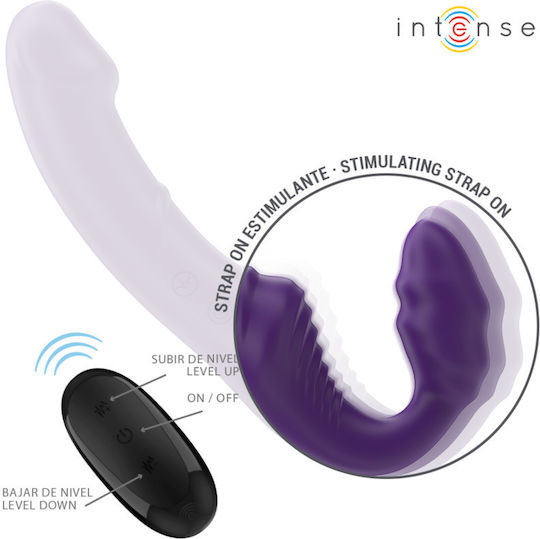 Intense Vibrator Dublu Cu Telecomandă 20cm Violet