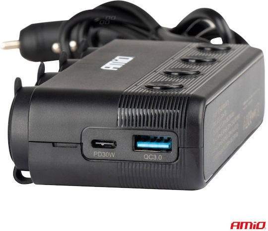 AMiO Αντάπτορας Αναπτήρα Αυτοκινήτου 12V - 24V