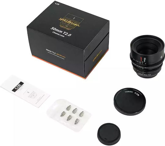 7artisans Voller Rahmen Kameraobjektiv Photoelectric 35mm T2.0 Spectrum Prime Cine für Leica L Mount Black