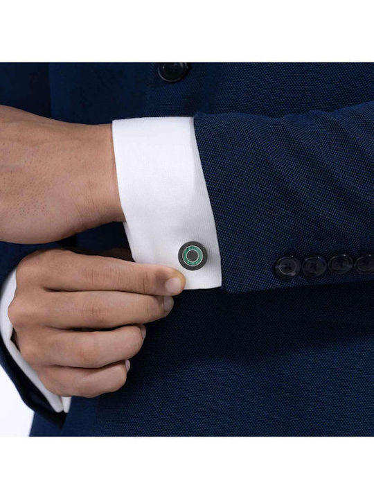 Cerruti Cufflinks of Steel Green