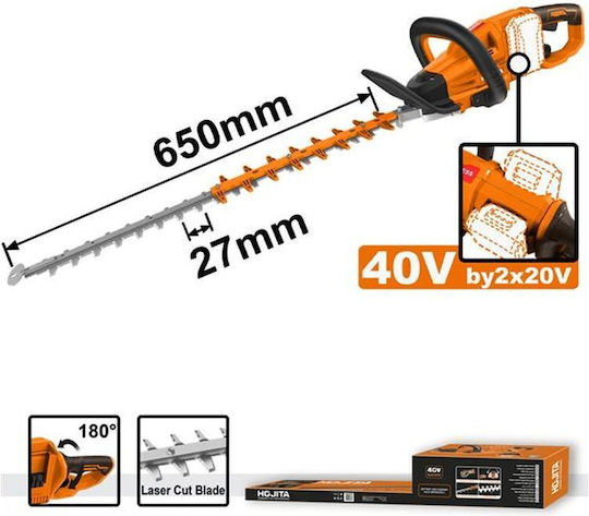 Hojita Solo Hedge Trimmer Battery 40V with Blade 65cm 601028.0008