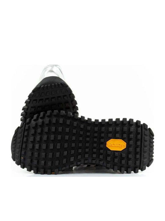 Leather Snow Boots with Rubber & Fur Warmer Silver