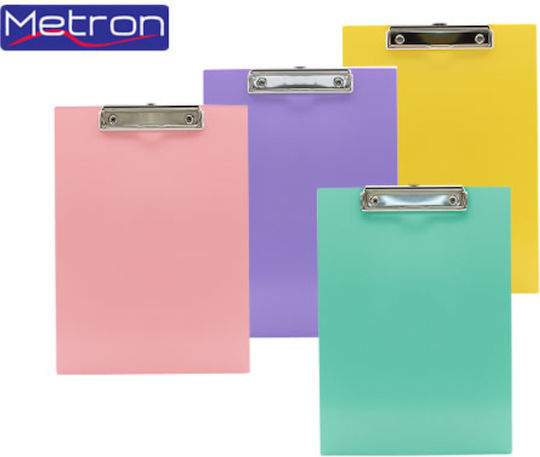 Metron Ντοσιέ με Πιάστρα για Χαρτί A4 (Διάφορα Χρώματα)