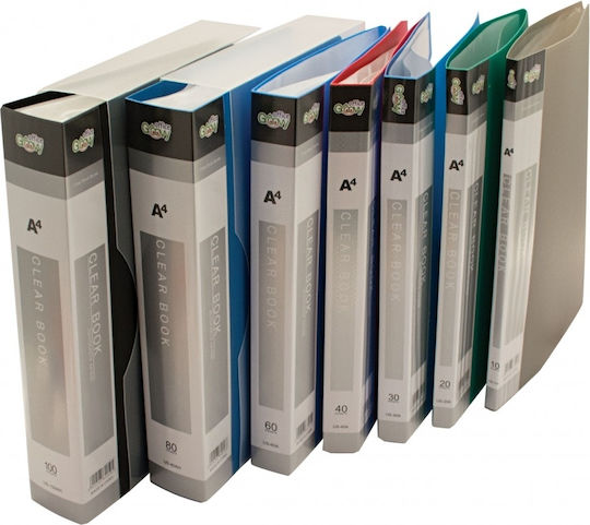 Groovy Clipboard Flexible with 20 plastic sleeves Slides for Paper A4 (Μiscellaneous colours) 1pcs