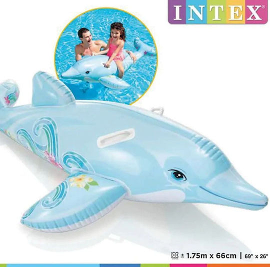 Intex Kids' Inflatable Ride On for Sea with Handles Various Colors 175x66cm
