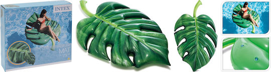 Intex Palm Leaf Mat Inflatable Pool Mattress Green 213x142cm