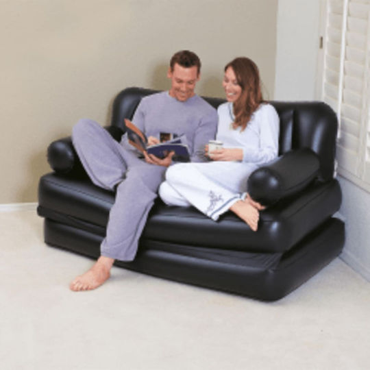 Bestway Inflatable Sofa for 2 People Black 188x152cm