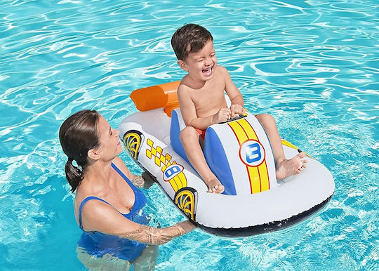 Bestway Παιδικό Φουσκωτό Ride On Θαλάσσης Jet Ski με Χειρολαβές Λευκό 110cm