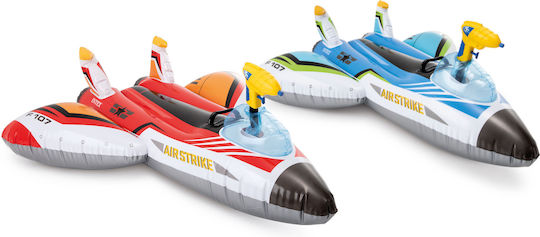 Intex Water Gun Plane Kid's Inflatable Ride On with Handles Red 117x117cm