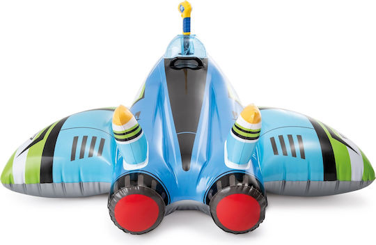 Intex Water Gun Plane Kid's Inflatable Ride On with Handles Red 117x117cm