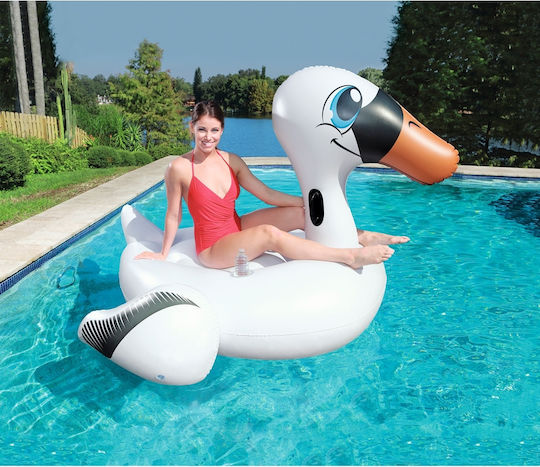 Bestway Kids' Inflatable Ride On Sea Swan with Handles White 201x160cm