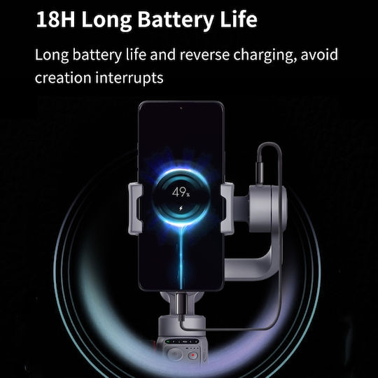 Funsnap Capture 5 Gimbal Κινητού με 4 ώρες λειτουργίας Γκρι