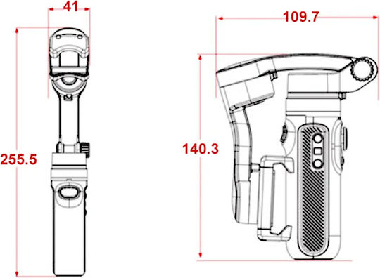Techsuit SK062 Phone Gimbal with 3 Axis Stabilization Gray