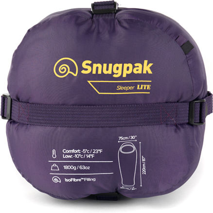 Snugpak Sleeping Bag Μονό 2 Εποχών Sleeper Lite Basecamp Amethyst Purple