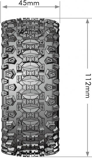 Louise Tires Soft Ανταλλακτική Ρόδα για Τηλεκατευθυνόμενο 4τμχ