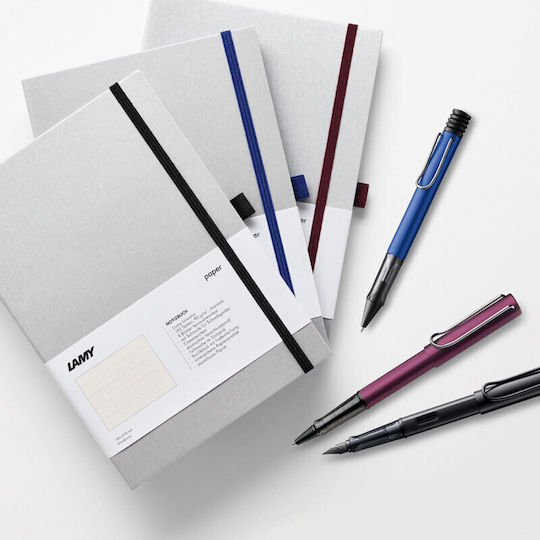 Lamy Hardcover Notebook A6 Square with Elastic and Pen Holder Gray