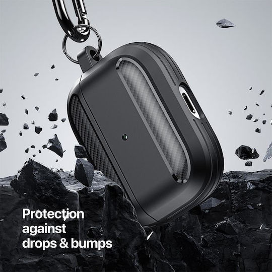 Dux Ducis Case Silicone with Hook in Gray color for Apple AirPods 3