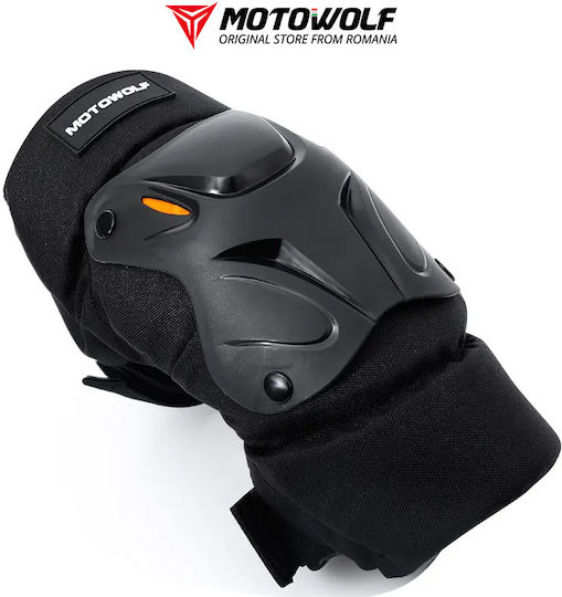 Motowolf Reflective Motorcycle Cycling Knee Elbow Pads Set Adjustable Breathable Material Universal