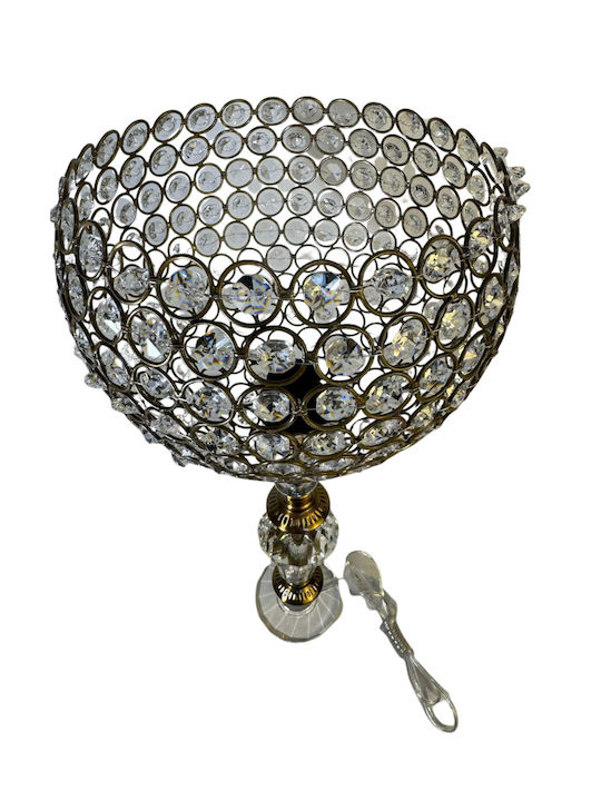 Epiplo-Fos Crystal Table Lamp for Socket E27 with Bronze Shade and Base