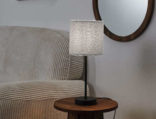 The Home Deco Factory Metal Table Lamp with White Shade and Base