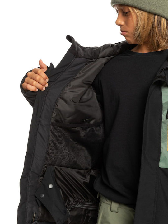 Mission Waterproof Kids Casual Short Jacket with Hood Green