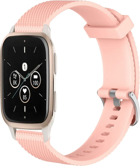 Garmin Forerunner 645 Music 20mm Diamond Textured Silicone Band Pink