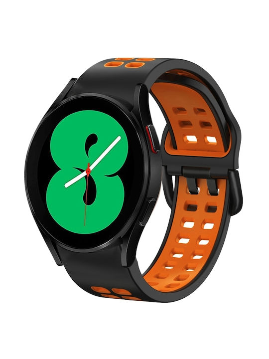 Samsung Galaxy Watch 4 Classic 42mm 20mm Breathable Two-Color Silicone Watch Strap Gray+Yellow