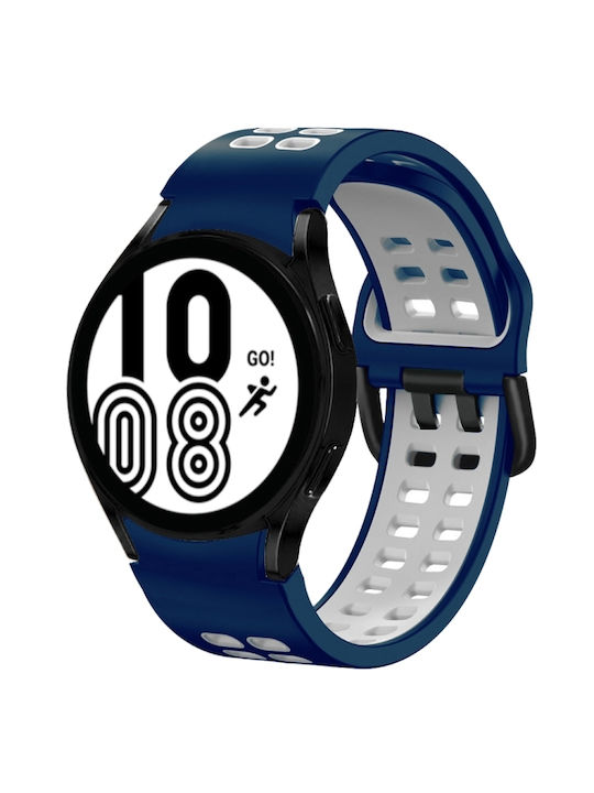 Samsung Galaxy Watch 4 Classic 42mm 20mm Breathable Two-Color Silicone Watch Strap Gray+Yellow