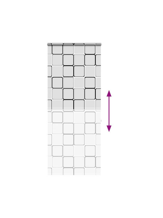 Vidaxl Shower Curtain Roll Cassette 100x240 cm Fabric Width 96 cm Multicolor