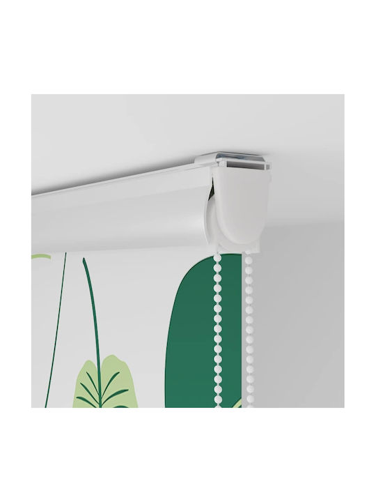Vidaxl Duschvorhang Rollkassette 90x240cm Stoffbreite 86cm Grün