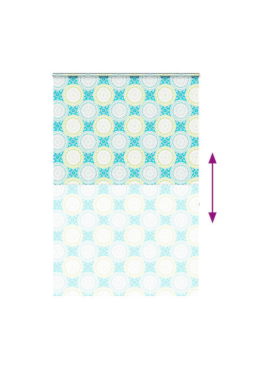 Vidaxl Duschvorhang Rollkassette 160x240cm Stoffbreite 156cm Mehrfarbig