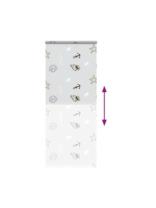 Vidaxl Duschvorhang Rollkassette 90x240 cm Stoffbreite 86 cm Mehrfarbig