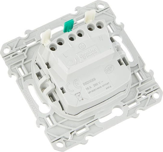 Schneider Electric Μονή Χωνευτή Πρίζα Ρεύματος