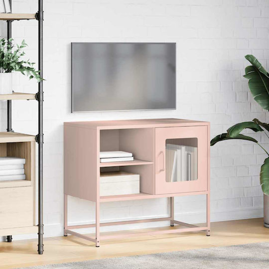 Metal TV Stand Pink 68x39x60.5cm