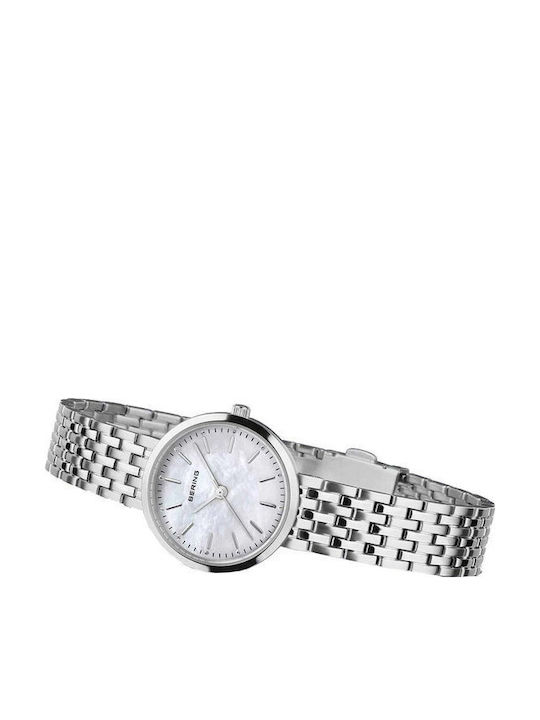 Bering Time Classic Crystals Womens Watch 26mm Battery with Silver Stainless Steel Bracelet