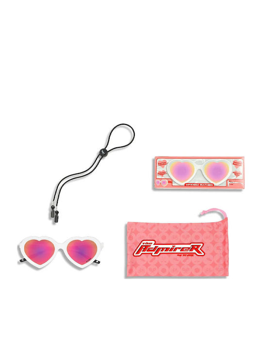 Pit Viper The Miami Nights Admirer Unisex Γυαλιά Ηλίου με Λευκό Κοκκάλινο Σκελετό και Ροζ Polarized Καθρέφτη Φακό